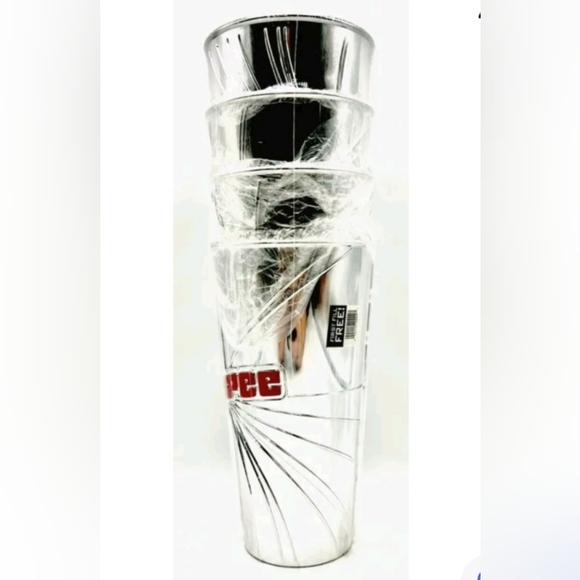 7-Eleven Limited Edition Chrome Plastic Slurpee Reusable Tumbler Cups Set of 4 - Picture 4 of 6